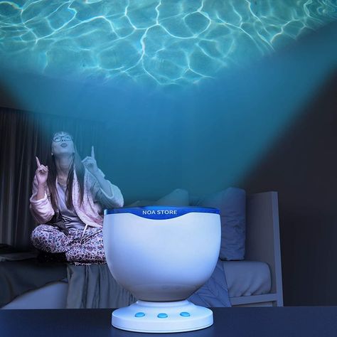 A Self-Care Gift: Calming Sensory LED Light Projector Chill Out Room, Ceiling Projector, Calm Kids, Fish Lamp, Sensory Lights, Blue Ceilings, Sensory Rooms, Night Music, Starry Lights