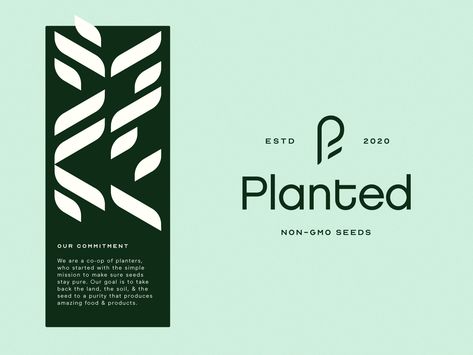 Planted | Branding by Wesley Marc Bancroft ᴡᴍʙᴄᴏ for WMB&Co. #branding #branddesigner #brandingdesign #branddesigners #brandinginspo #logobranding #brandspecialist #brandstrategist #brandstrategy #logodesigners #dribbble #packagedesign Eco Typography Design, Grocery Store Graphic Design, Sustainability Logo Design Inspiration, Environment Logo Design, Plant Graphic Design, Logo Sustainability, Agro Logo, Sustainability Logo, Eco Branding