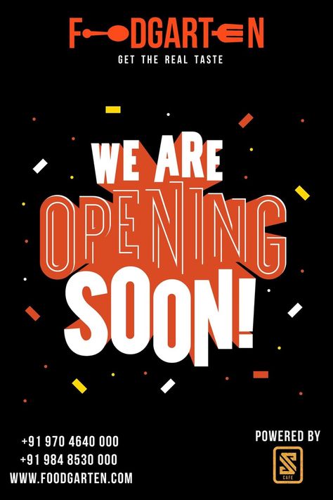 Soon To Open Poster, Opening Soon Design Poster, Open Soon Poster, Coming Soon Food Poster, Graphic Design Announcement, Opening Store Poster Design, New Store Opening Instagram Post, Opening Poster Design Ideas, New Store Opening Poster Graphic Design