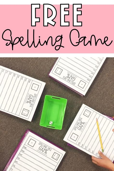 Free Spelling Game 2nd Grade Spelling Activities Free, Spelling Stations 1st Grade, Word Work For 2nd Grade, No Prep Reading Games, Spelling Games 2nd Grade, Spelling Movement Activities, Practice Spelling Words Fun, Word Work Games Second Grade, Literacy Games For 3rd Grade