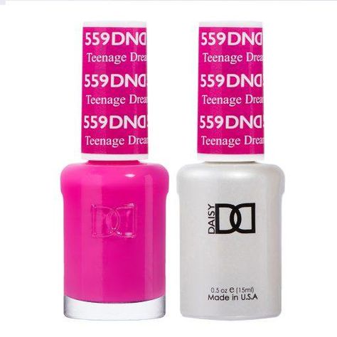 DND 559 Teenage Dream Gel & Matching Polish Set - DND Gel & Lacquer - Walmart.com Dnd Nail Polish Colors, Summer 2023 Nail Colors, Dnd Colors, Dnd Nails, Gelish Nail Colours, Dnd Gel Nail Polish, Dnd Nail Polish, Luminous Nails, Dnd Gel Polish