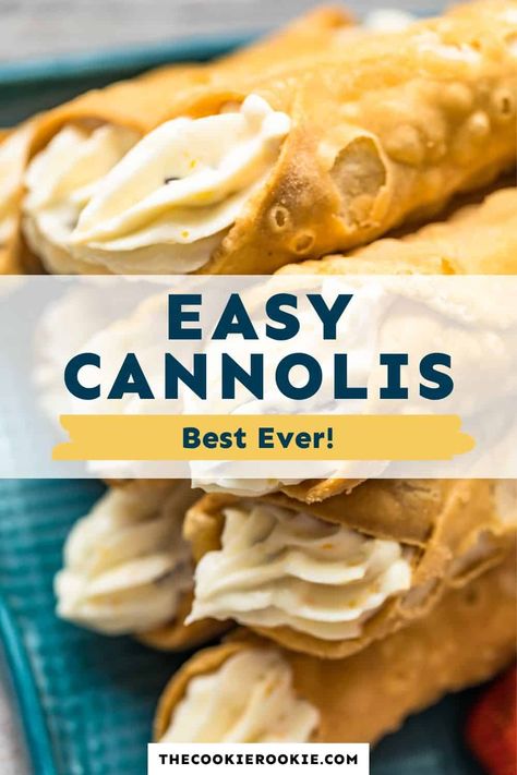 Canollis Recipe, How To Make A Cannoli, How To Make Cannolis Homemade, Baked Canoli Shell Recipe, Homemade Canolli Recipe, Diy Canolis, How To Make Canolli Shells, Different Cannoli Fillings, Canoli Fillings Without Ricotta