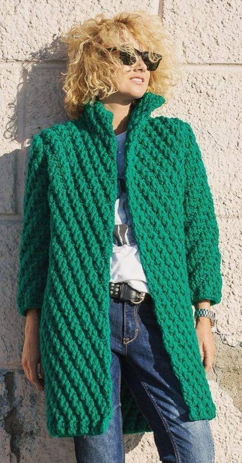 Crocheted Sweaters Free Pattern, Crochet Cardigan Pattern Free Easy, Crochet Cardigans For Women, Crochet Coat Free Pattern, Crochet Fall Sweater, Vogue Crochet, Knitted Cardigan Pattern, Hooded Cardigan Pattern, Crochet Cardigan Pattern Free Women