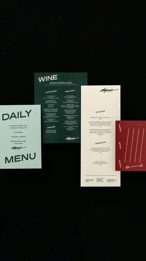 Dig In Dublin artistic restaurant brand identity design by Korak Studio - Fivestar Branding Agency Is A Design and Branding Agency. This Work Belongs to The Accredited Artist and Is Curated For Inspiration Only #restaurantbranding #restaurantidentity #brandinginspiration #branding #identitydesign #logodesign #typography #cursivetypography #typebasedlogo #graphicdesigntypography Contemporary Menu Design, Restaurant Design Branding, Italian Branding Design, Carte Menu Restaurant Design, Italian Restaurant Brand Identity, Brand Identity Restaurant, Wine Bar Branding, Speakeasy Branding, Classic Menu Design