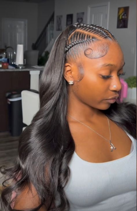 Braided Hairstyles For Black Women Cornrows, Sleek Ponytail Hairstyles, Black Ponytail Hairstyles, Feed In Braids Hairstyles, Radiate Confidence, Cute Braided Hairstyles, Quick Weave Hairstyles, Braided Cornrow Hairstyles, Pretty Braided Hairstyles