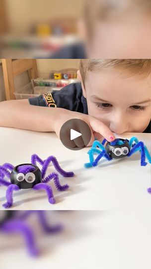 223K views · 11K reactions | 🕷 Try this simple Spider craft today or SAVE for Halloween!! 🎃 

🙌🏼 You’ll only need pouch lids, pipecleaners and googly eyes for this fun craft! 

🕸The kids will love having little spider races, just press the top and watch your spider bounce with its little pipecleaner legs!! 🕷

⭐️ This craft turned out super cute! Make sure you follow @the.littles.learn for more fun activities for the kids!! ⭐️

#preschoolcrafts #preschoolactivities #playandlearn #thelittleslearn #creativekids #artplay #finemotoractivity #kindergartenactivities #homeschoolactivities #homeschoolactivity #diymommy #diymum #diymom #diyplayideas #playideasforkids
#kidsartideas #kidscrafts #kidscraft #kidscrafts101 #kidscraftideas #kidscraftyplay #finemotoractivity #finemotorskillsactivitie Spider Crafts Preschool, Easy Halloween Diy Crafts, Spider Activities, Spider Craft, Spider Crafts, October Crafts, K Crafts, Fine Motor Skills Activities, Mom Diy