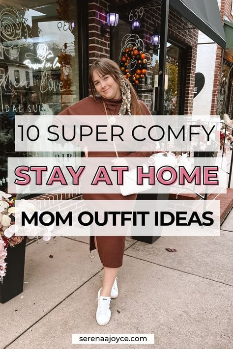 10 Comfy Stay At Home Outfits for Women To Wear This Winter — serenaajoyce House Cleaning Outfits Casual, Winter Stay At Home Mom Outfits, Stay At Home Winter Outfits, Stay At Home Mom Clothes, Outfits For Stay At Home Moms, Comfy Stay At Home Mom Outfits, Hosting Outfits At Home, Cute Home Outfits Women, House Cleaning Outfit