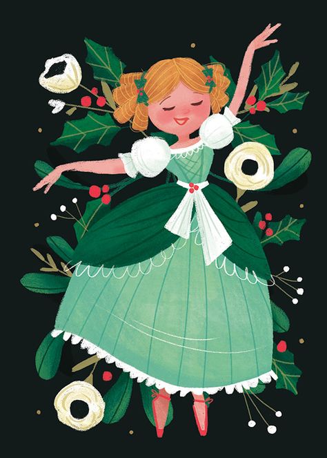 https://www.behance.net/gallery/31799235/12-Days-of-Christmas Ladies Dancing, 동화 삽화, The 12 Days Of Christmas, Christmas Drawing, Christmas Illustration, Girls Cartoon Art, 12 Days Of Christmas, Childrens Illustrations, Cute Illustration