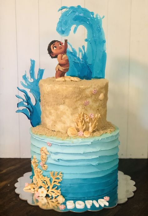 Funny Farewell Cakes, Moana Birthday Party Cake, Tort Harry Potter, Summer Birthday Cake, Moana Birthday Cake, His 30th Birthday, Moana Birthday Party Theme, Moana Theme Birthday, Festa Moana Baby