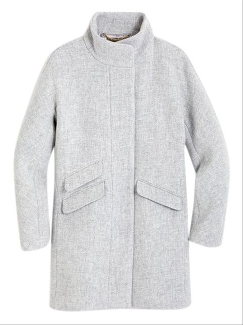 J Crew Cocoon Coat, Stand Collar Coat, Gray Coat, Cocoon Coat, Coat For Women, Collar Coat, Grey Coat, Crew Clothing, Jcrew Women