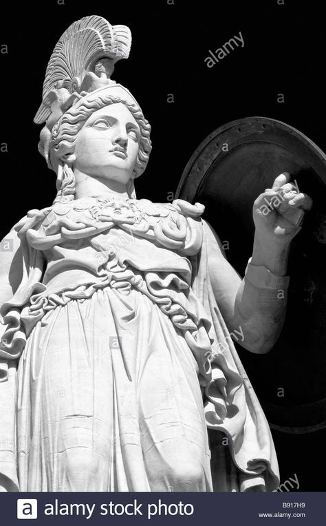 Athena Statue Tattoo, Athena Goddess Statue, Athena Sculpture, Greek Mythology Athena, Athena Statue, Greek Goddess Statue, Greek Goddess Athena, Athena Greek Goddess, Athena Tattoo