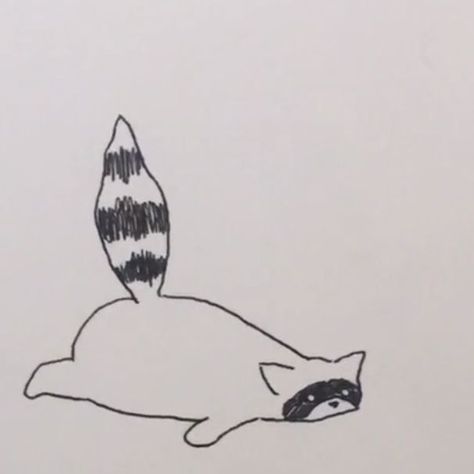 Silly Raccoon Drawing, Raccoon Sketch Simple, Tiny Raccoon Tattoo, How To Draw Raccoon, Simple Raccoon Drawing, How To Draw A Raccoon, Cute Racoon Drawings, Racoon Drawings Easy, Racoon Tattoo Simple