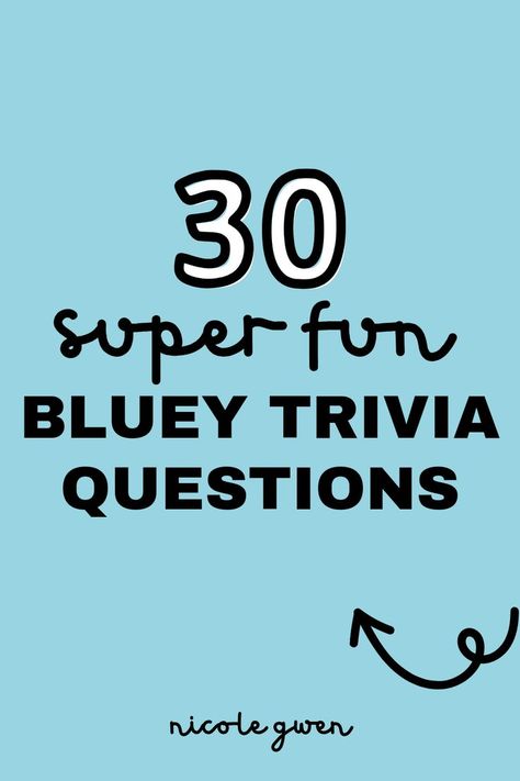 easy bluey trivia Bluey Activities Party, Bluey Games, Trivia Questions For Kids, Questions For Kids, Bluey Party, Parenting Knowledge, Parenting Solutions, Facts For Kids, Games For Teens