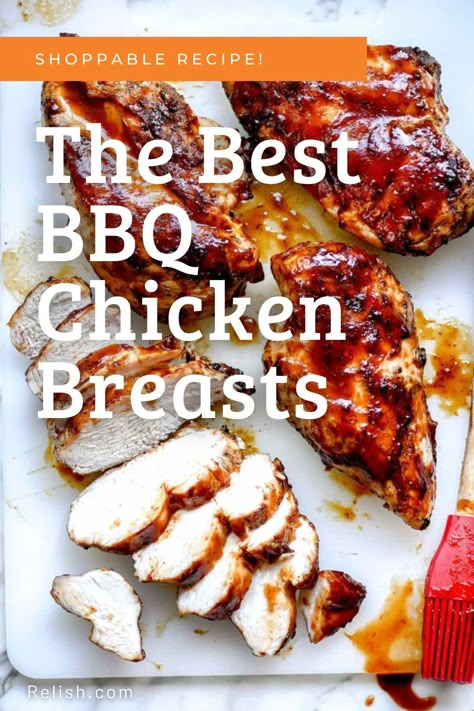 Bbq Chicken On The Grill, Easy Bbq Chicken In Oven, Bbq Chicken Easy Oven, High Protein Bbq Chicken, Oven Barbeque Chicken, Oven Bbq Chicken Breast, Oven Barbequed Chicken, Grilled Bbq Chicken Breast, Bbq Baked Chicken Breast