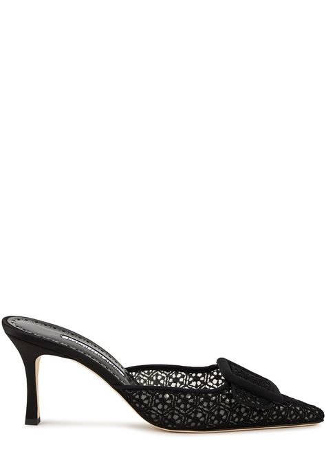 Discover great products at the best prices at Dealmoon. Manolo Blahnik Maysalebi 70 lace mules. Price:$560.00 at Harvey Nichols & Co Ltd Feminine Footwear, Manolo Blahnik Mules, Black Court Shoes, Shoes Sale, Satin Heels, Satin Pumps, Harvey Nichols, Luxury Department Store, Court Shoes