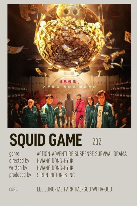 Squid Game Polaroid Poster, K Dramas Posters, K Drama Poster, 2560x1440 Wallpaper, Korean Drama Series, Film Posters Minimalist, Drama Tv Shows, Drama Ideas, Film Poster Design