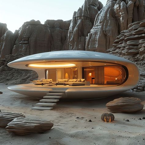 Futuristic House Exterior, Modern Futuristic Interior, Futuristic House Architecture, Futuristic Architecture Home, Modern Futuristic House, Futuristic Architecture Concept, Futuristic Home Design, Flying House, Futuristic Interior Design