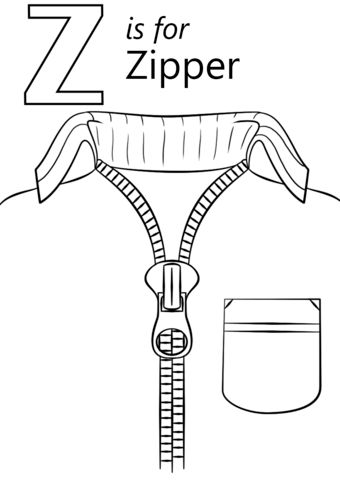 Z Is For Zipper, Abc Prints, Letter Z Crafts, Z Coloring Pages, Zoo Coloring Pages, Letter A Coloring Pages, Alphabet Letter Activities, Alphabet Crafts Preschool, Coloring Letters