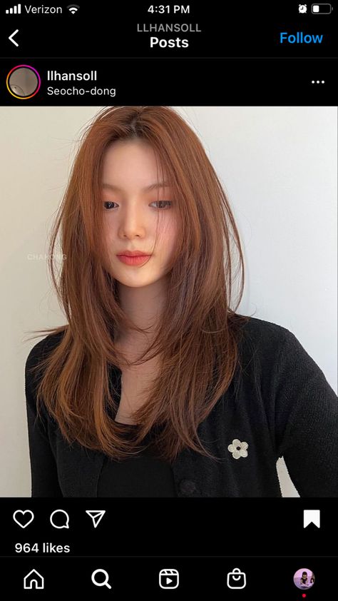 Korean Haircut Layers, Long Asian Haircut Straight, Layered Hair Without Bangs, Layered Hair Long, Hair Without Bangs, Korean Hair Color, Hair Style Korea, Hair Inspiration Long, Hair Upstyles