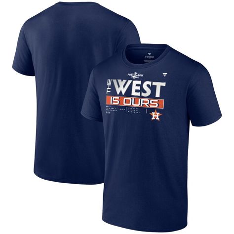 The Houston Astros fought hard all season to become the 2022 AL West Division Champions. Celebrate this exciting victory and postseason advancement by adding this Fanatics Branded Locker Room T-Shirt to your Houston Astros collection. Commemorative graphics (matching those worn by the team) will ensure everyone knows where your allegiance lies each time you don this spirited gear. Astros Team, Astros T Shirt, Yankees T Shirt, Team Success, Locker Room, Houston Astros, Mens Navy, Atlanta Braves, New York Yankees