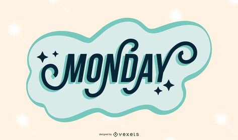 Monday Lettering, Blue Logo Design, Cute Backgrounds For Iphone, Handlettering Quotes, Lettering Download, Monday Humor, Calendar Girls, Dream School, Journaling Cards