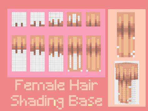 Minecraft Hair, Minecraft Skins Hair, Minecraft Skins Aesthetic, Minecraft Banner Designs, Mc Skins, Minecraft Banners, Minecraft Cottage, Skin Minecraft, Minecraft Characters