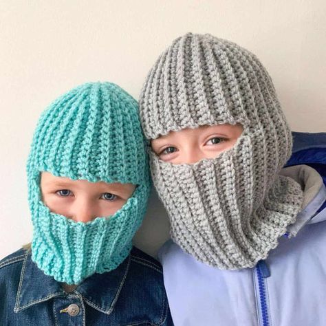 Women's Balaclava, Red Heart Super Saver Yarn, Crochet Jacket Pattern, Kids Crochet Pattern, Kids Skis, Crochet Mask, Hat Tutorial, Different Stitches, Ski Mask