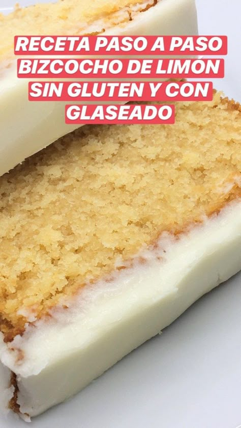 Recetas sin gluten – Bizcocho de limón con glaseado | Chocolatisimo Gluten Free Vanilla Cake, Pan Sin Gluten, Keto Chocolate Cake, Gluten Free Bakery, Recetas Keto, Deli Food, Vegan Appetizers, Gluten Free Cakes, Fun Baking Recipes