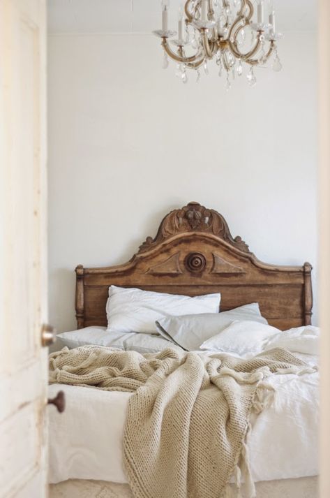 Brown Rustic Bed by Vintage Whites Market Vintage Inspired Bedroom, Classic Bedroom, Shabby Chic Bedrooms, Vintage Bedroom, Chic Bedroom, Design Living Room, Johannesburg, Beautiful Bedrooms, Design Case