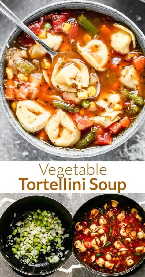 Vegetable Tortellini Soup, Vegetable Tortellini, Cheese Tortellini Soup, Carrots Green Beans, Tastes Better From Scratch, Tortellini Recipes, Flavorful Vegetables, Cheese Tortellini, Tortellini Soup