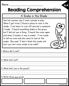 Long Vowel A Reading Passage, Digraph Reading Passages, Kids Timetable, Phonic Reading, Reading Lab, Tutoring Resources, Reading Response Questions, Braille Alphabet, Back To School Worksheets