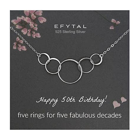 50th Birthday Gifts For Women, 50th Birthday Gifts For Woman, 50th Birthday Decorations, Happy 40th Birthday, 80th Birthday Party, Happy 50th, Happy 50th Birthday, Necklace For Girlfriend, 30th Birthday Gifts