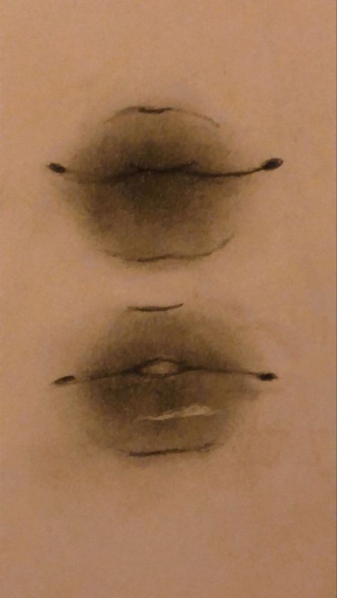 Both Eyes Sketch, Lip Drawings Easy, Lip Shapes Drawing, Safeword Ideas, Drawing Ideas Lips, Lips Draw, Weird Drawing Ideas, Lip Drawings, Photo Draw