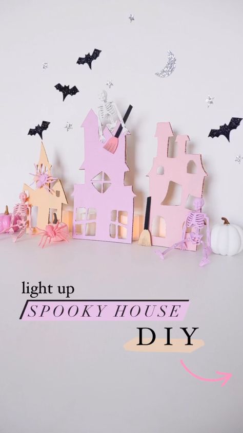 Cute Halloween Yard Decor, Pastel Halloween Crafts, Diy Pink Halloween Decor, Pink Fall Decor, Pastel Halloween Decor, Shabby Chic Halloween, Table Halloween, Dulces Halloween, Boho Halloween