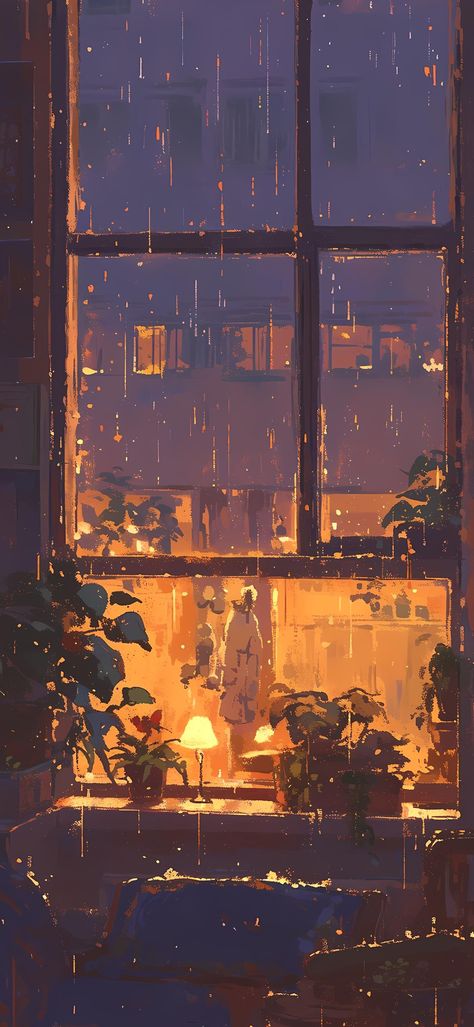 Cozy Rain, Rainy Wallpaper, Rain Wallpapers, Cozy Night, Cool Wallpapers Art, Iphone Phone, Pretty Wallpapers Backgrounds, Anime Scenery Wallpaper, Cute Wallpaper Backgrounds