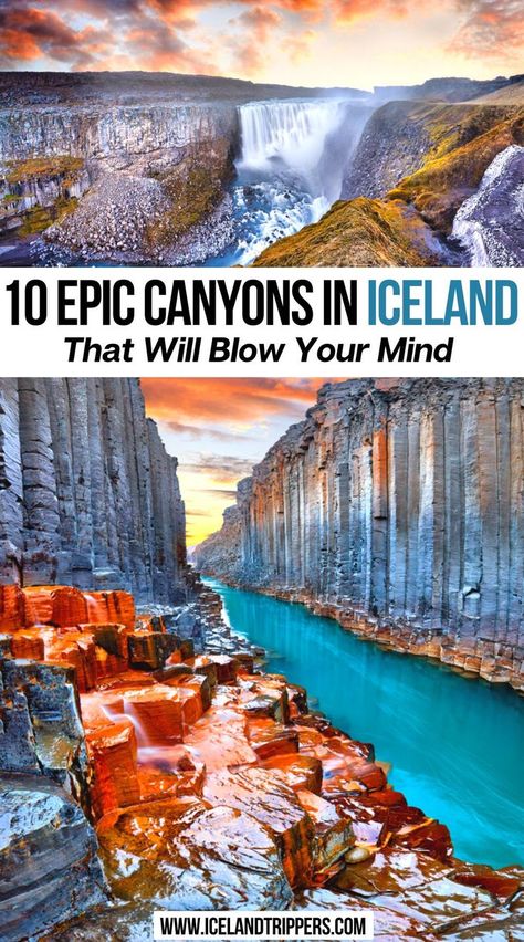 10 Epic Canyons In Iceland That Will Blow Your Mind Iceland Places To See, Hiking In Iceland, Grimsey Iceland, Iceland Canyon, Höfn Iceland, Iceland Cruise, Nature Iceland, Places To Visit In Iceland, Iceland Travel Itinerary