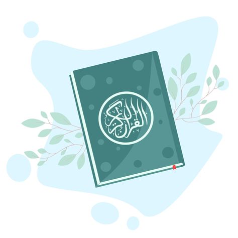 Illustration of the Holy Quran Al Quran Aesthetic, Quran Icon, Quran Background, Quran Vector, Quran Illustration, Poster Elements, Islamic Logo, Quran Covers, Islamic Poster