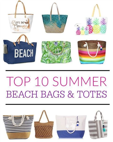 10 Amazing Beach Bags for Summer! The Best Beach Bags and Trends for the Pool or Beach! Super cute accessories for women! #lemonpeony #beach #bags #totes #trends Summer Beach Bags, Bags For Summer, Best Beach Bag, Straw Beach Tote, Beach Totes, Bags And Totes, Summer Fashion Accessories, Cute Sunglasses, Mermaid Beach