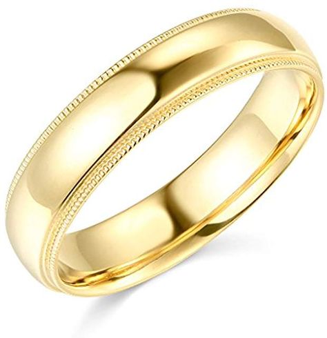 Amazon.com: Wedding Bands: Clothing, Shoes & Jewelry Dome Wedding, Milgrain Wedding Band, Band Ring, Wedding Band, Wedding Ring, Comfort Fit, White Gold, Yellow Gold, Band