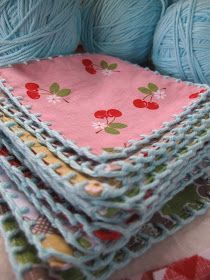 Granny Square Quilt, Fabric Crochet, Sew Ins, Crochet Quilt, Crochet Granny Square, Crochet Fabric, Crochet Borders, Crochet Square Patterns, Granny Square Crochet Pattern