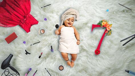 #baby_Photoshoot One Month Baby Girl Photoshooting, 4th Month Baby Photo Ideas, 7months Baby Photoshoot Ideas, 5th Month Baby Photo Ideas, 7 Months Baby Photoshoot Ideas, 7 Month Baby Photoshoot, Baby Girl Photoshooting Ideas, Baby Photoshoot Background, Baby Girl Photoshooting