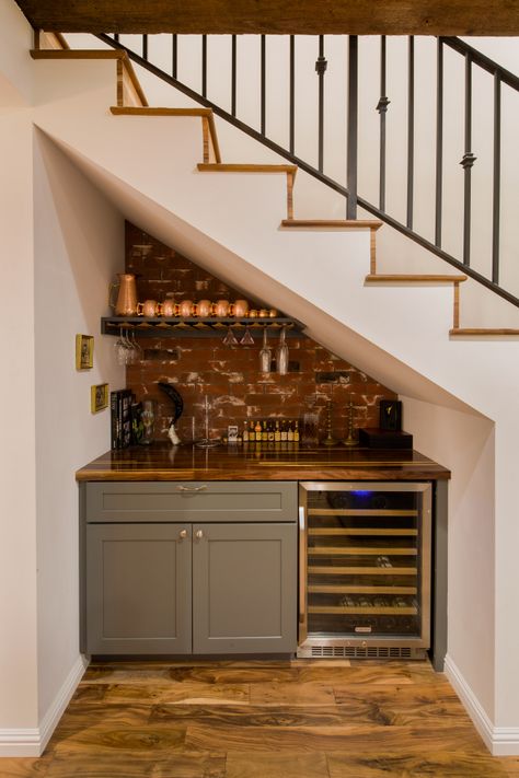 Bar Closet, Bar Under Stairs, Under Stairs Nook, Colorado Cabin, Stair Nook, تحت الدرج, Cabin Remodel, Dream Basement, Staircase Storage