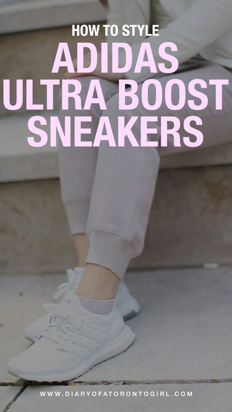 Adidas Ultra Boost sneakers are a staple shoe in my capsule wardrobe. Here are ways on how to style them for the early spring season! Adidas Ultraboost Women Outfit, White Ultra Boost Women Outfit, Casual Adidas Sneakers With Boost Midsole, Adidas Ultra Boost Women Outfit Casual, Adidas Ultraboost Outfit, Ultraboost Outfit Women, Adidas Ultra Boost Women Outfit, Ultra Boost Outfit, Ultraboost Outfit