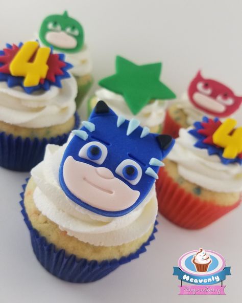 Pj Masks Cupcakes, Catboy Pj Masks, Kids Party Themes, Birthday Cup, Baby Boy Birthday, Boys Birthday, Birthday Cupcakes, 4th Birthday, Cake Ideas