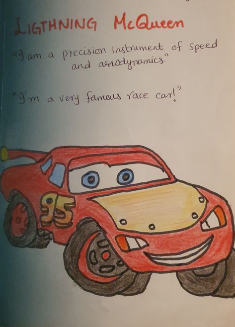 Mcqueen Drawing, Lightning Mcqueen Drawing, Drawing For Beginners, Lightning Mcqueen, Drawing Ideas, Easy Drawings, Cars, Drawings