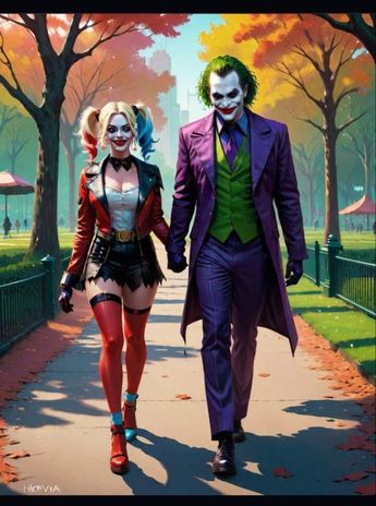 Harley Quinn And Joker Wallpaper, Harley Queen Y Joker, Joker And Harley Quinn Wallpapers, Girly_m Art, Arley Queen, Harley Quinn And Joker, Joker Y Harley Quinn, Joker Wallpaper, Harley And Joker Love