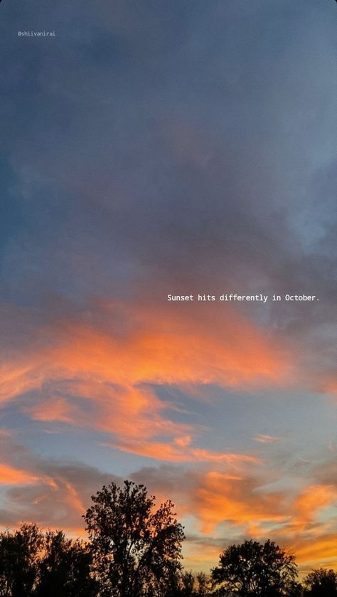 11:11 Captions For Instagram, October Sky Aesthetic, October Sky Quotes, Sunset Aesthetic Captions Instagram, October Aesthetic Instagram, October Story Instagram, Fall Aesthetic Instagram Story, Aesthetic Captions For Sky Pictures, October Fall Aesthetic