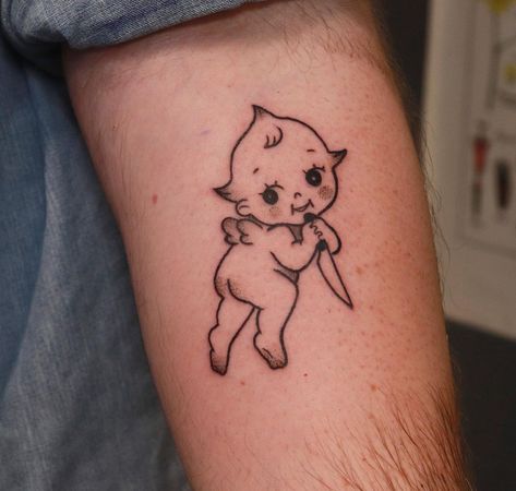 Kewpie Tattoo, Wicked Tattoos, Tattoo Portfolio, Kewpie Dolls, Cozy Aesthetic, Love Tattoos, Tattoo Styles, Inspirational Tattoos, Future Tattoos