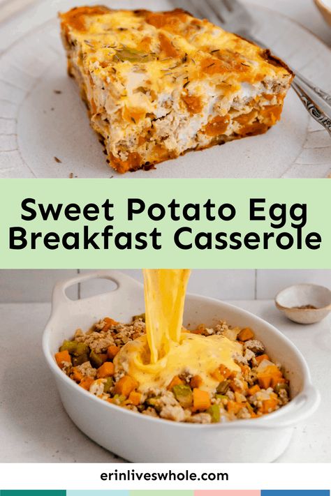 Sweet Potato Breakfast Casserole, Potato Breakfast Casserole, Potato And Egg Breakfast, Sandwich Vegetarian, Vegetarian Brunch, Breakfast Potato Casserole, Healthy Breakfast Casserole, Healthy Sweet Potato, Breakfast Egg Casserole