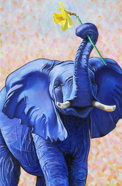 Blue Elephant, Katharina Kubrick www.brizatti.com Narasimha Avatar, Painted Indian Elephant, Elephant Spirit Animal, Hospital Project, Spongebob Patrick, Yo Gabba Gabba, Gabba Gabba, Elephant Drawing, Opera Singer